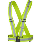 DYNAMIC SAFTEY TSHG32/L  -  ELASTICIZED TRAFFIC SASH BELT - HI VIZ WITH VERTICAL STRIPES - LARGE - Wise Line Tools