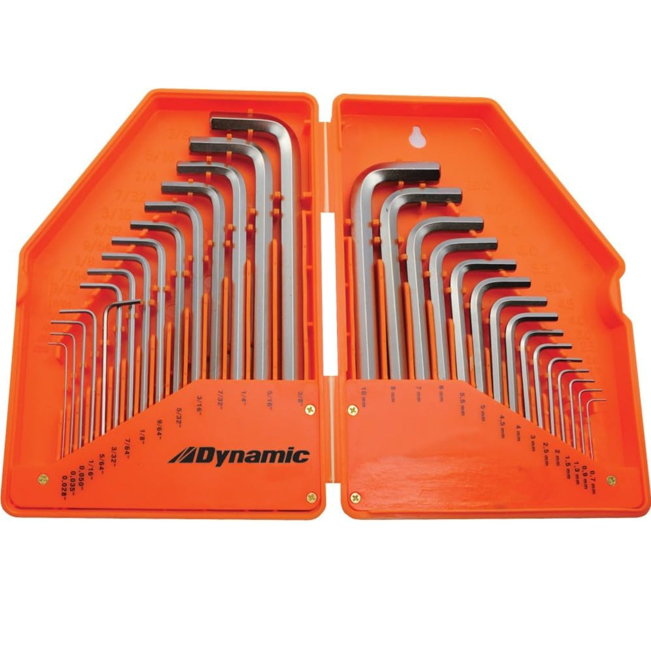 DYNAMIC TOOLS D043206 30 PCS "L-SHAPED" REGULAR HEX WRENCH SET 0.028" - 3/8" / 0.7 - 10MM - Wise Line Tools