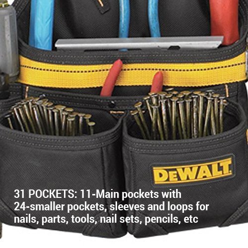 DeWALT DG5650 - 31 Pocket Professional Carpenter's Apron - Wise Line Tools