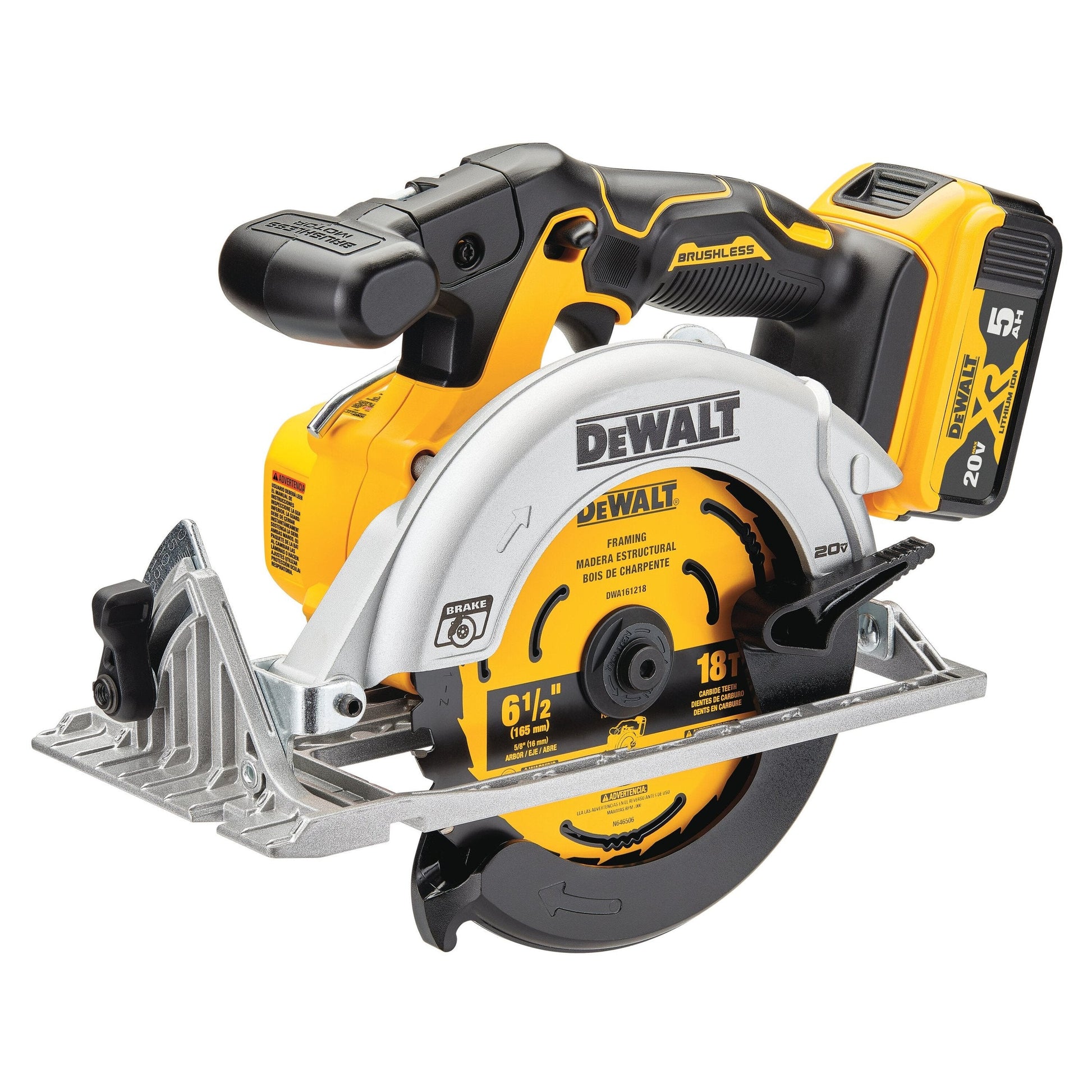 DeWalt DCS565P1  -  20V MAX 6-1/2 BRUSHLESS CIRC SAW (KIT) - Wise Line Tools