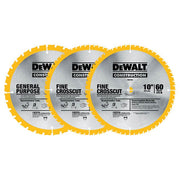 DeWalt DW3106P5B3C  -  10 IN COMBO PACK 60T & 32T - Wise Line Tools