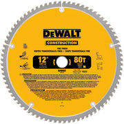 DeWalt DW3128 12" 80T Fine Finish Saw Blade - Wise Line Tools