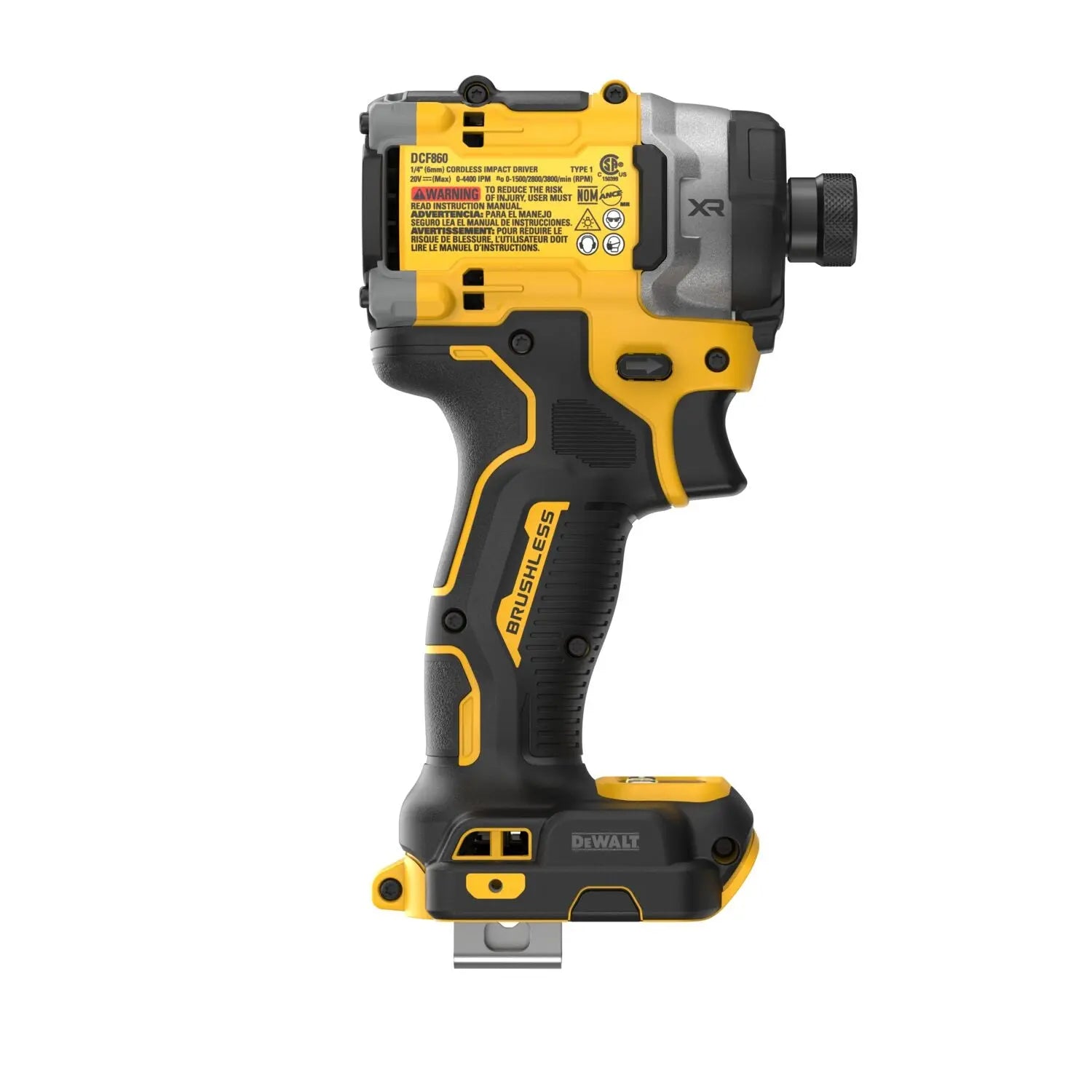 Dewalt DCF860B - 20V MAX* XR® BRUSHLESS CORDLESS 3-SPEED HIGH TORQUE 1/4 IN. IMPACT DRIVER (TOOL ONLY) - Wise Line Tools