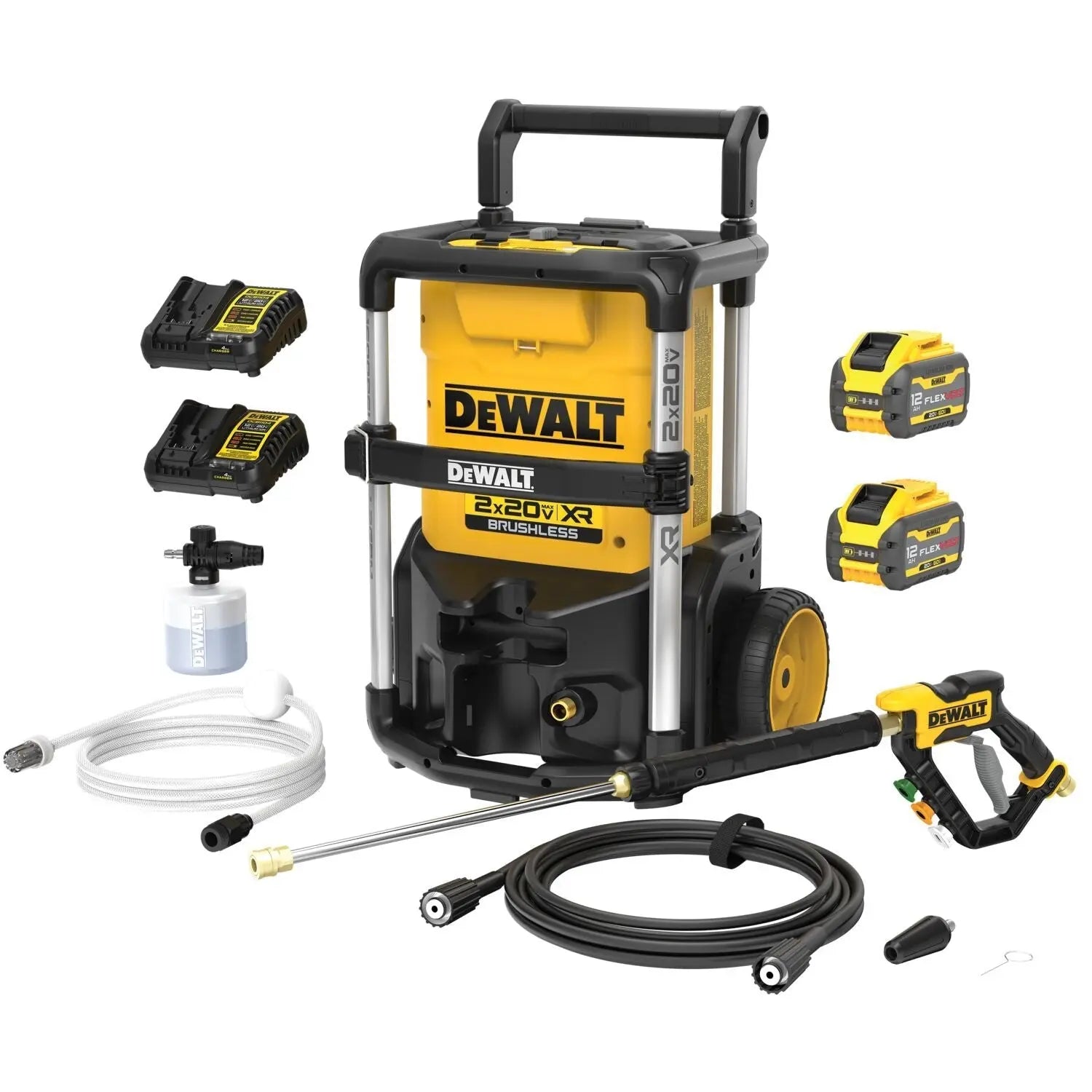 Dewalt DCPW1600Y2 2X20V MAX* 1600 MAX PSI** Pressure Washer Kit with FLEXVOLT - Wise Line Tools