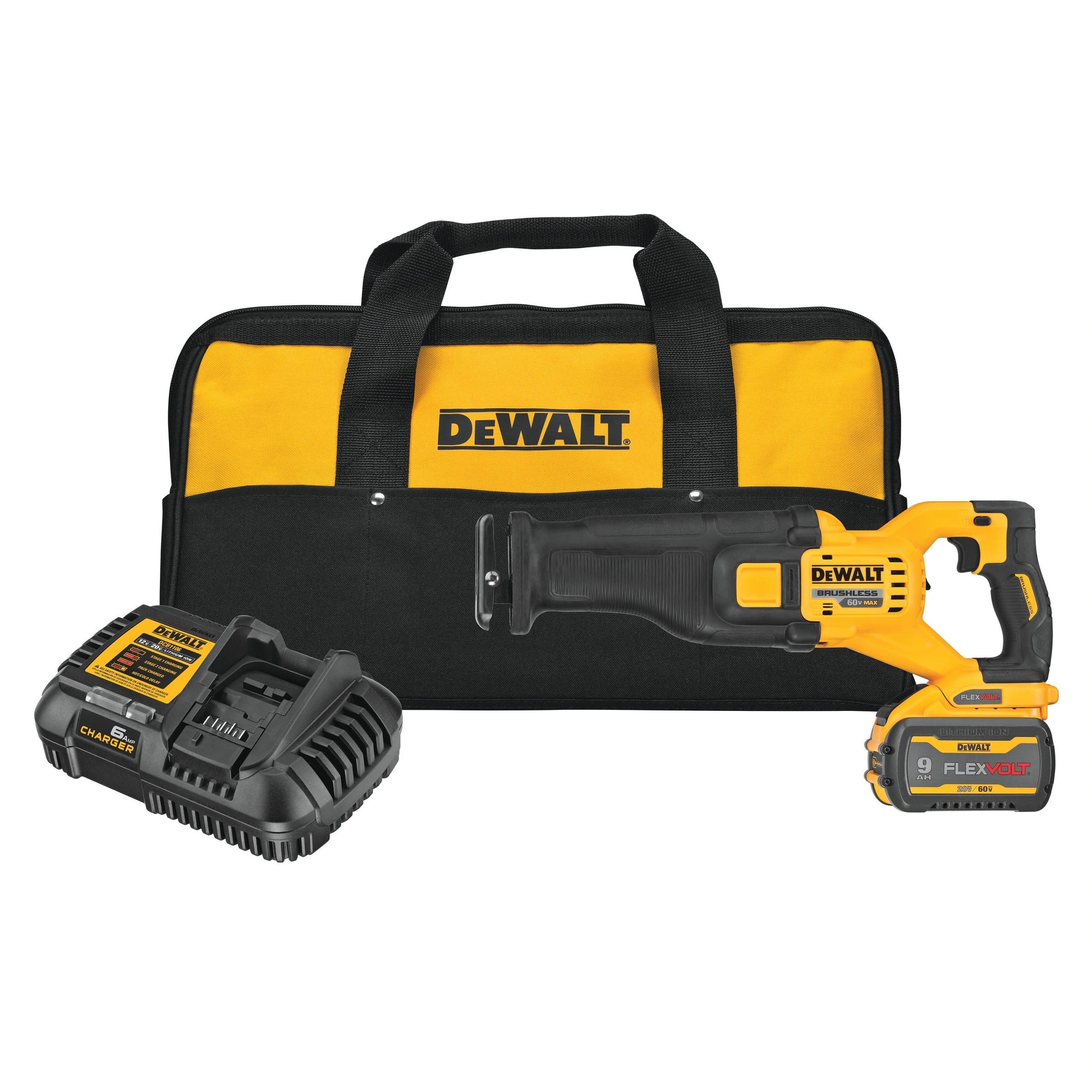Dewalt DCS389X1  -  Gen 2 - 60V  BRUSHLESS RECIPROCATING SAW KIT (1  DCB609) - Wise Line Tools