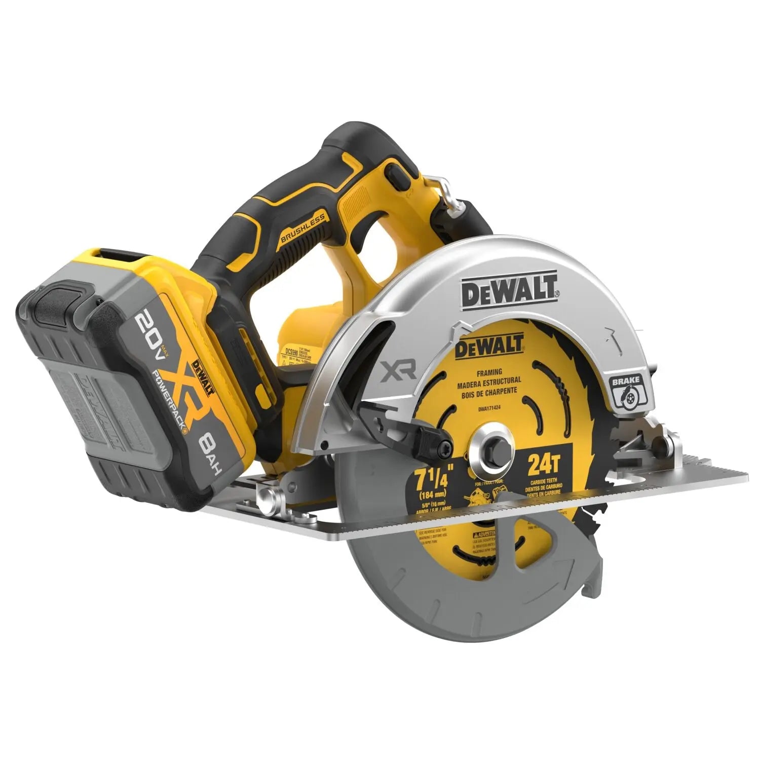 Dewalt DCS590WW1- 20V MAX* XR® BRUSHLESS CORDLESS 7-1/4 IN. CIRCULAR SAW KIT - Wise Line Tools
