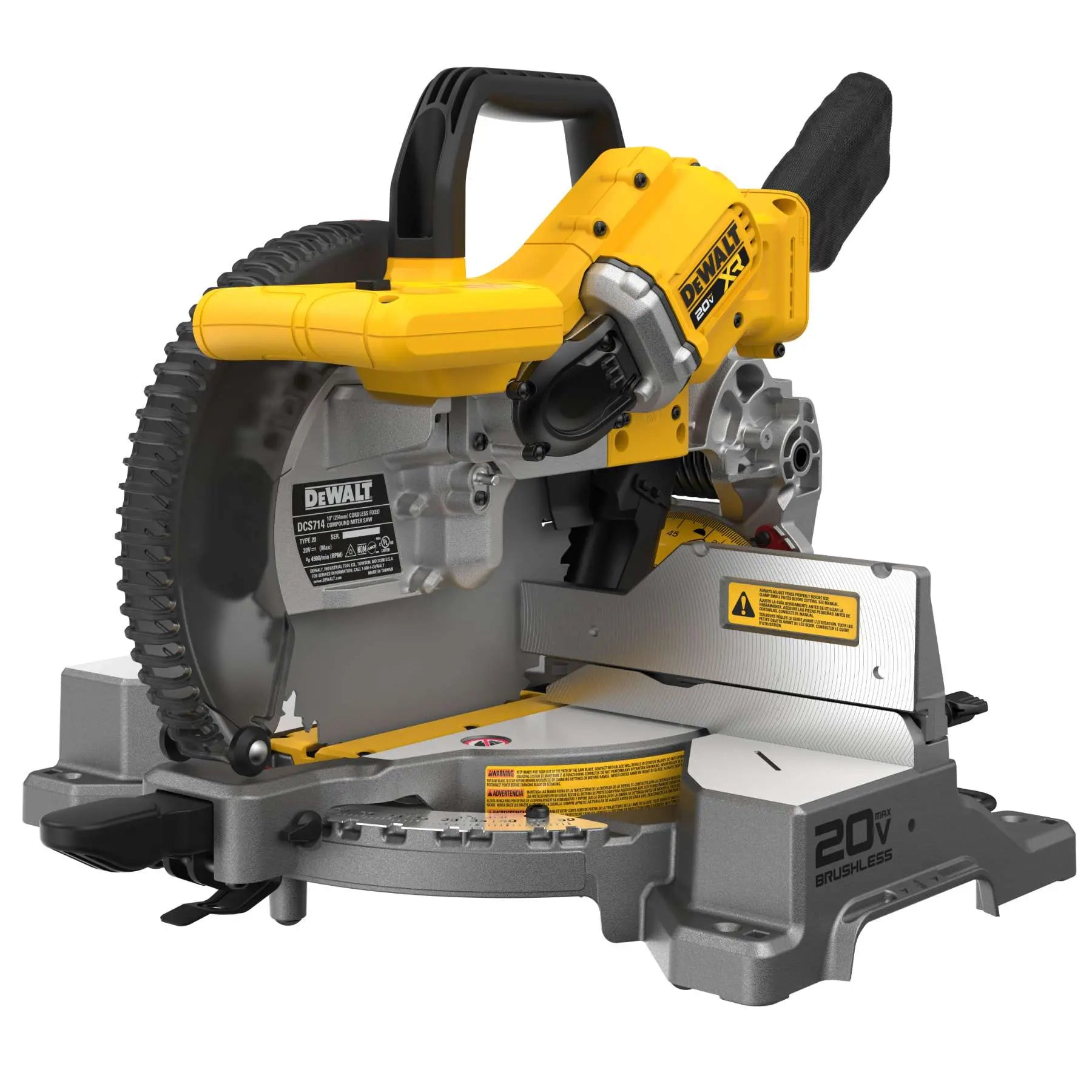 Dewalt DCS714B - 20V MAX* XR® 10 in. Double Bevel Fixed Miter Saw (Tool Only) DEWALT