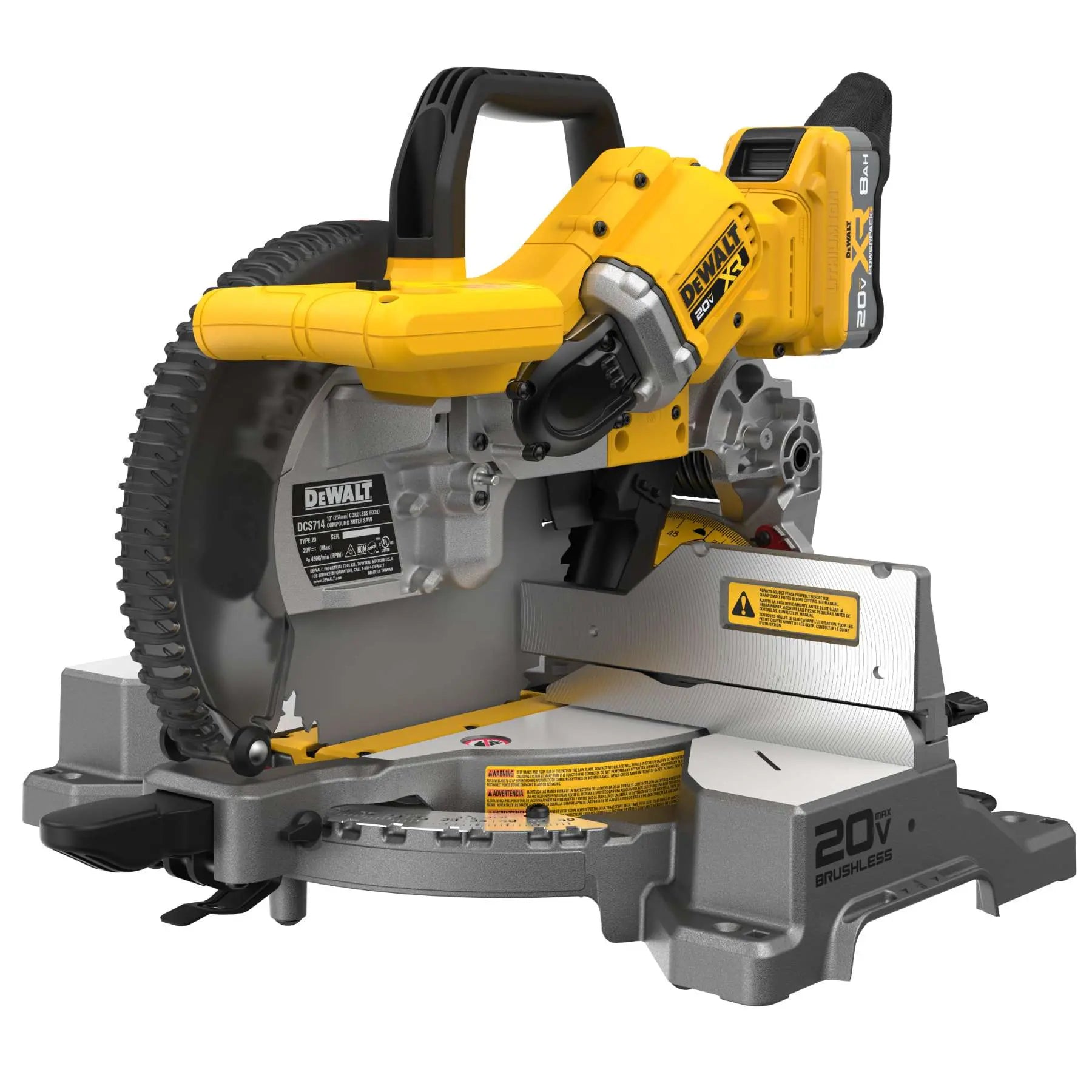 Dewalt DCS714WW1 - 20V MAX* XR® 10 in. Double Bevel Fixed Miter Saw Kit DEWALT