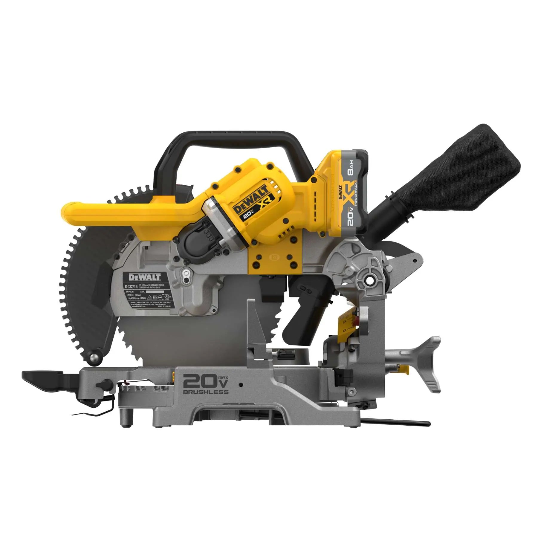 Dewalt DCS714WW1 - 20V MAX* XR® 10 in. Double Bevel Fixed Miter Saw Kit DEWALT