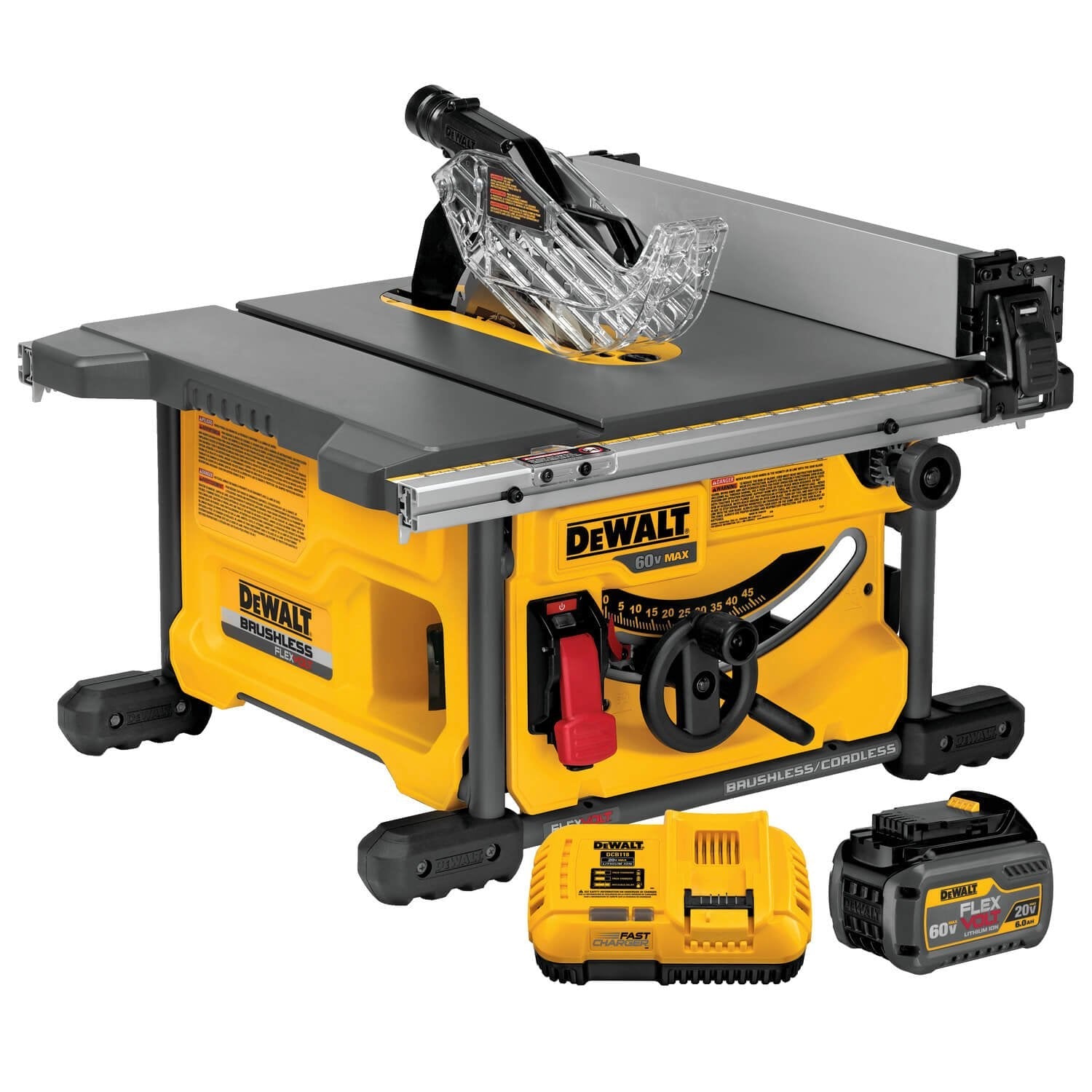 Dewalt DCS7485T1 - 60V MAX FLEXVOLT 8 1/4" Table Saw Kit w 1 - 6Ah Bat - Wise Line Tools
