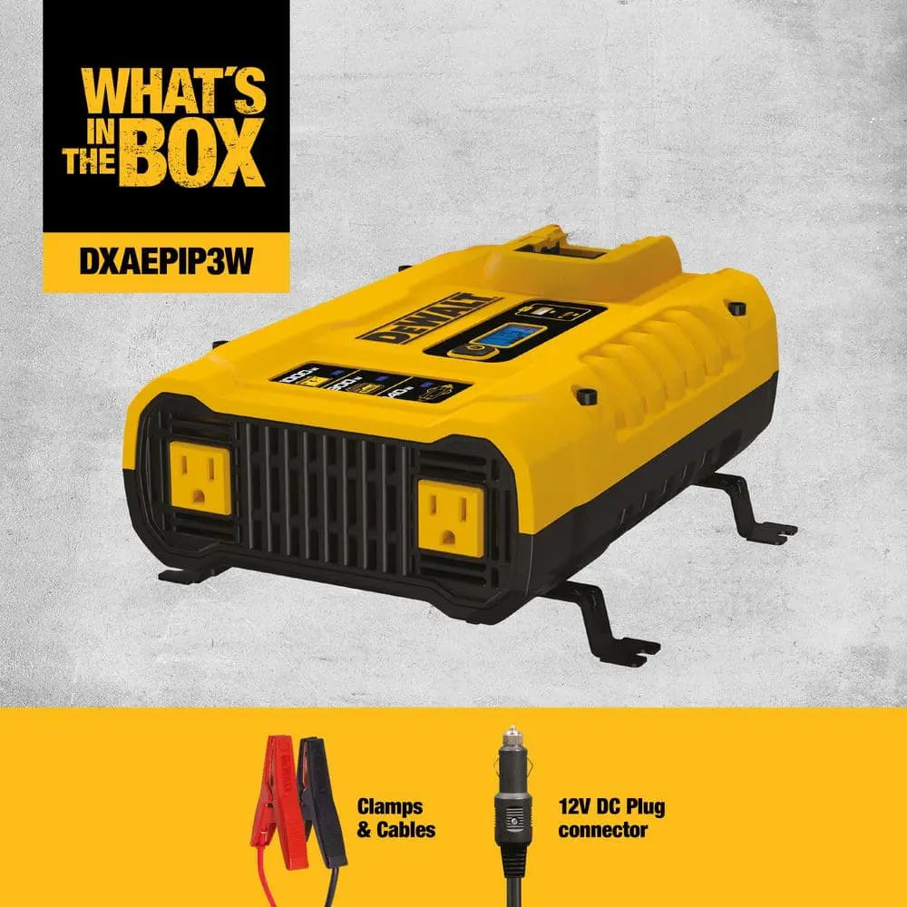 Dewalt DXAEPIP3W-CA- 3-Way 1000-Watt Power Inverter Compatible with 20-Volt XR 5 AH Lithium-Ion Battery (Not Included) DEWALT-LIC