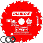 Diablo D053818WMX - 5-3/8 in. x 18 Tooth Fast Framing Saw Blade DIABLO