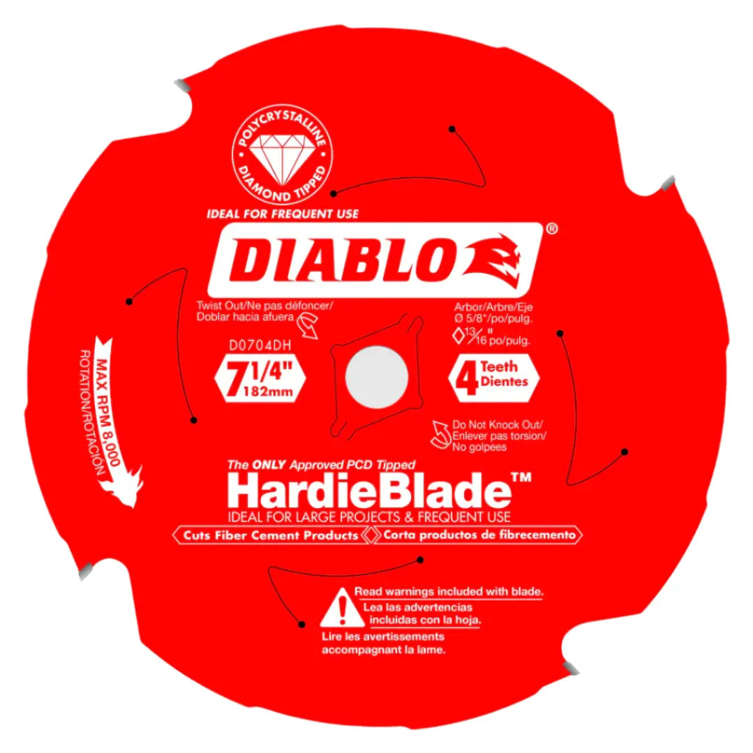 Diablo D0704DH - 7-1/4" 4T Fiber Cement Blade DIABLO