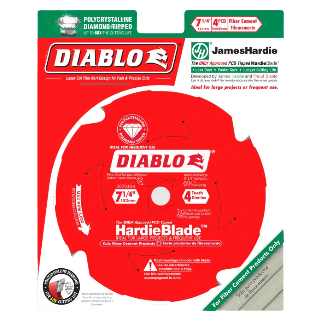 Diablo D0704DH - 7-1/4" 4T Fiber Cement Blade DIABLO