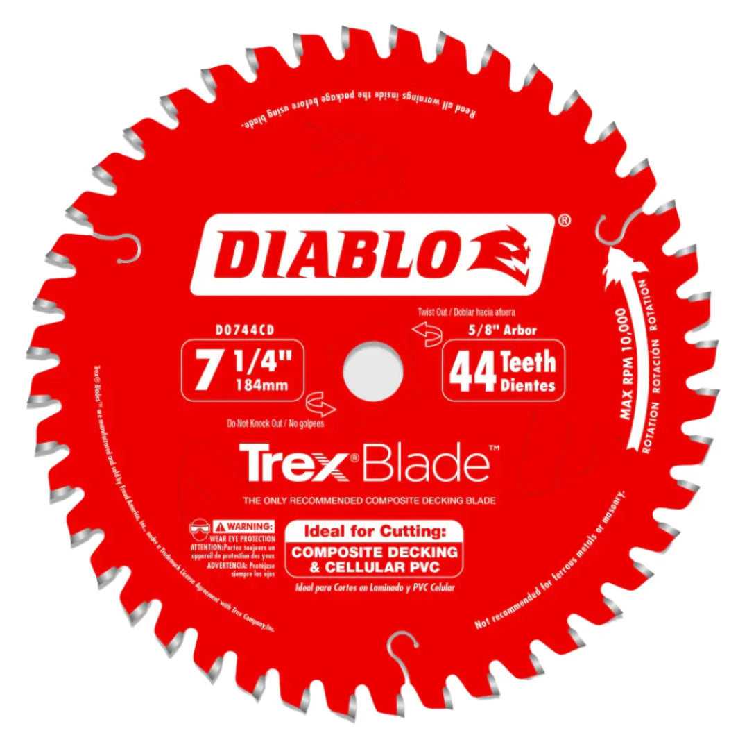 Diablo D0744CDC - 7-1/4" 44T Composite Decking Blade DIABLO