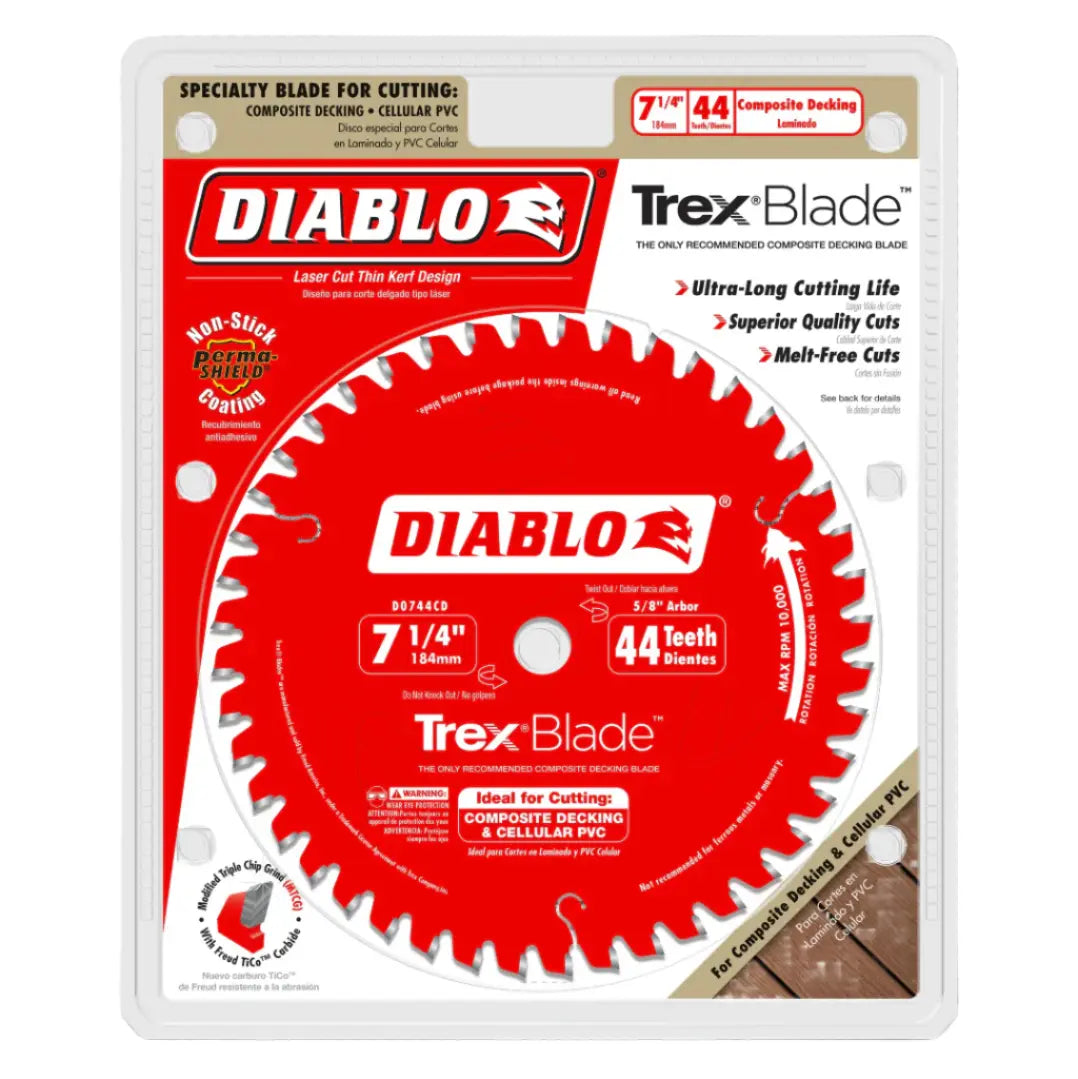 Diablo D0744CDC - 7-1/4" 44T Composite Decking Blade DIABLO