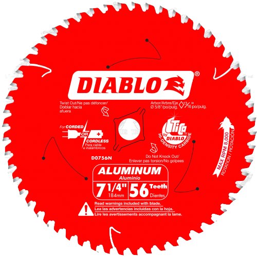 Diablo D0756NA  -  7 1/4" x 56T Aluminum - Wise Line Tools