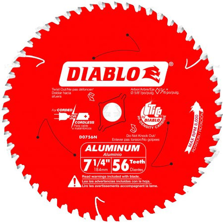 Diablo D0756NA  -  7 1/4" x 56T Aluminum - Wise Line Tools
