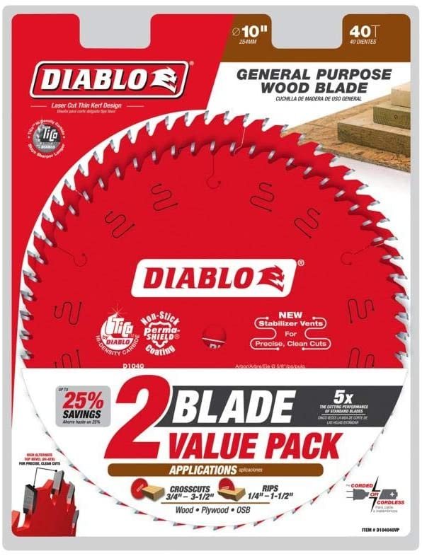 Freud-Diablo 10 CSB Value Pack, Multi, One Size (D104040VP) - Wise Line Tools