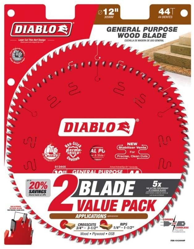 Freud-Diablo 12 CSB Value Pack, Multi, One Size (D124444VP) - Wise Line Tools