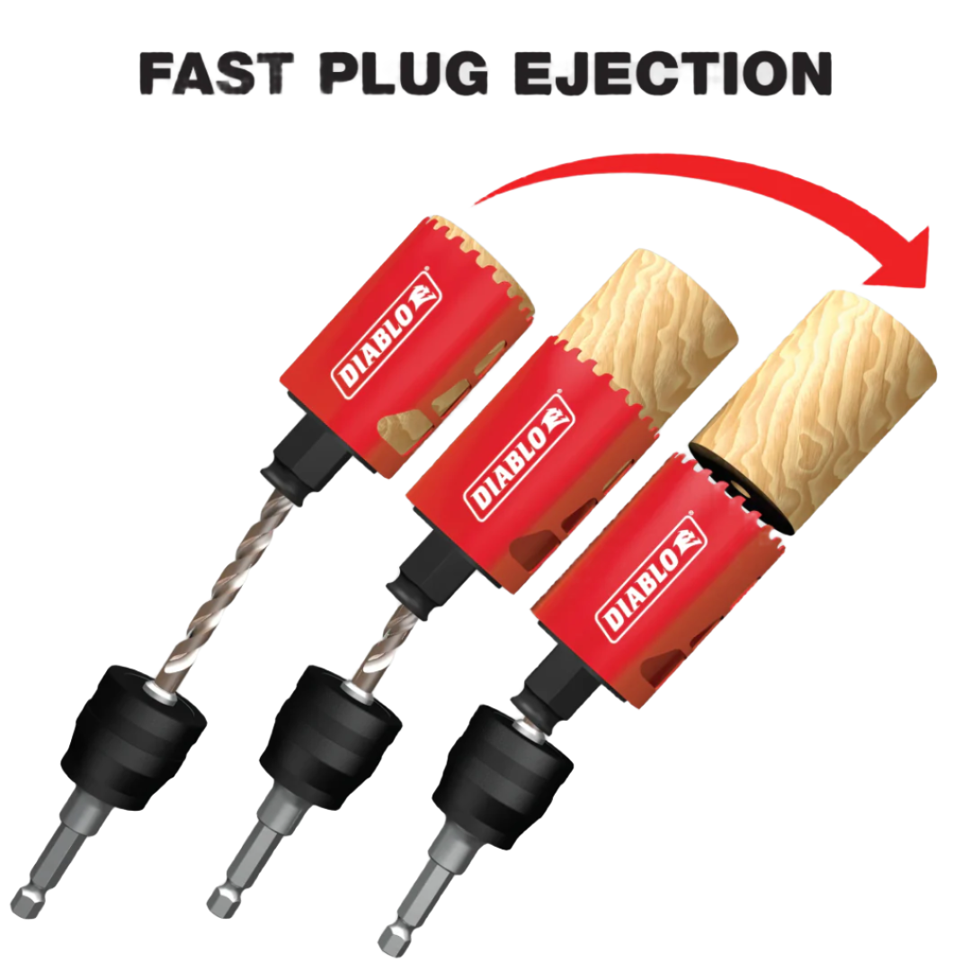 Diablo DHSARSDS - PC Arbor SDS Plus with Hss-G Pilot Drill & 2 Adapter Nuts DIABLO