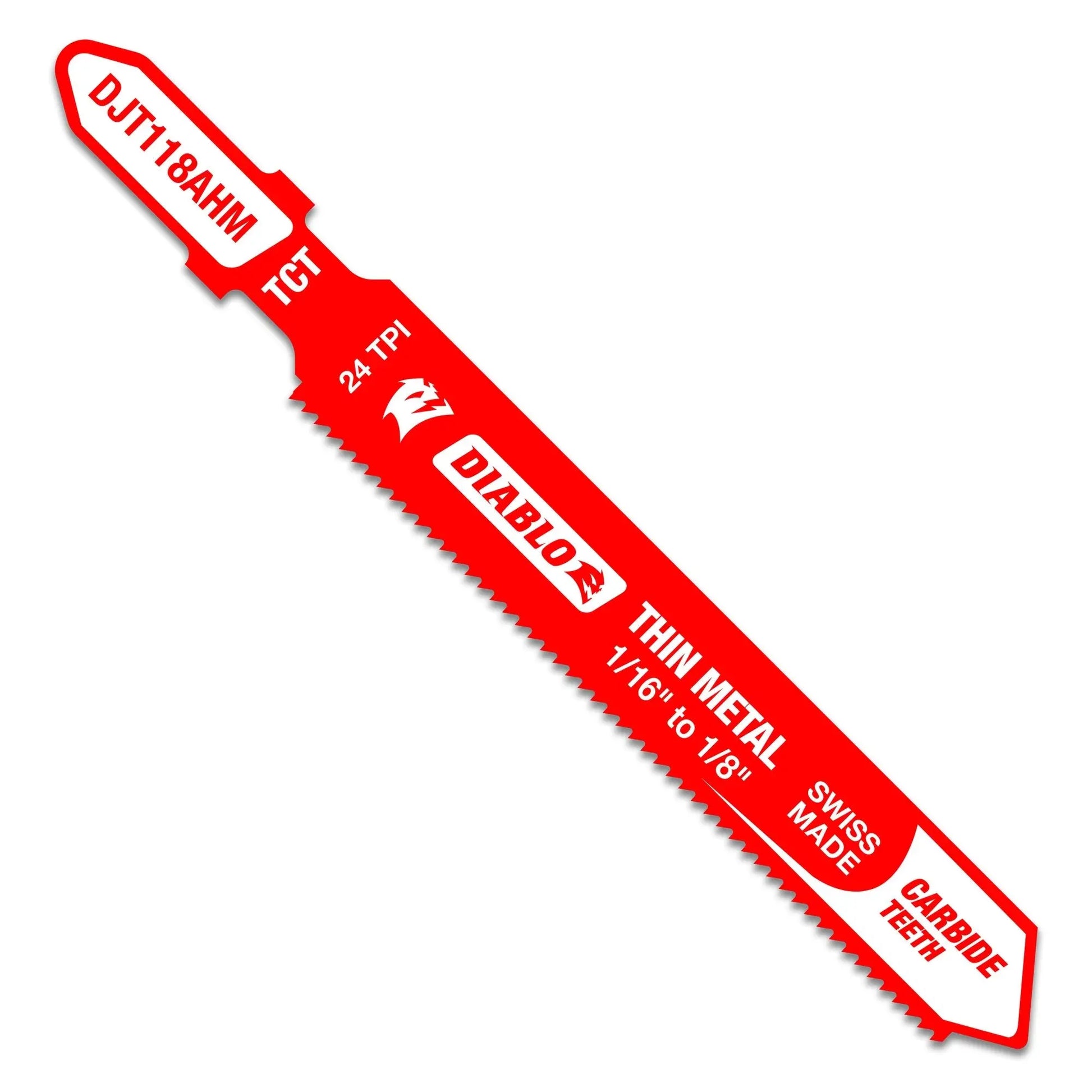 Diablo DJT118AHM - 3-1/4 in. 24 TPI Carbide T-Shank Jig Saw Blade for Thin Metal DIABLO