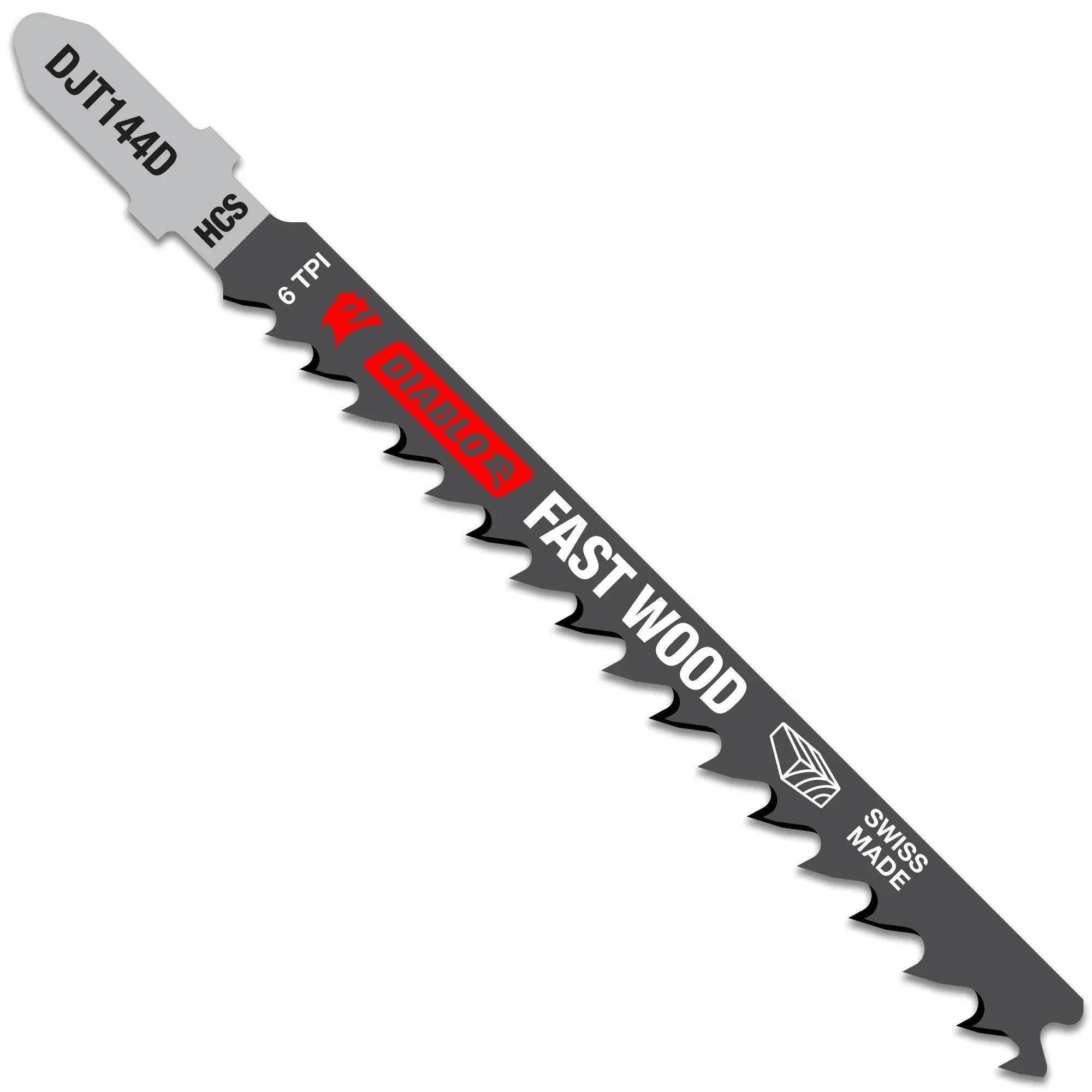 Diablo DJT144D5 - 4 in. 6 TPI High Carbon Steel T-Shank Jig Saw Blades for Fast Wood Cuts DIABLO