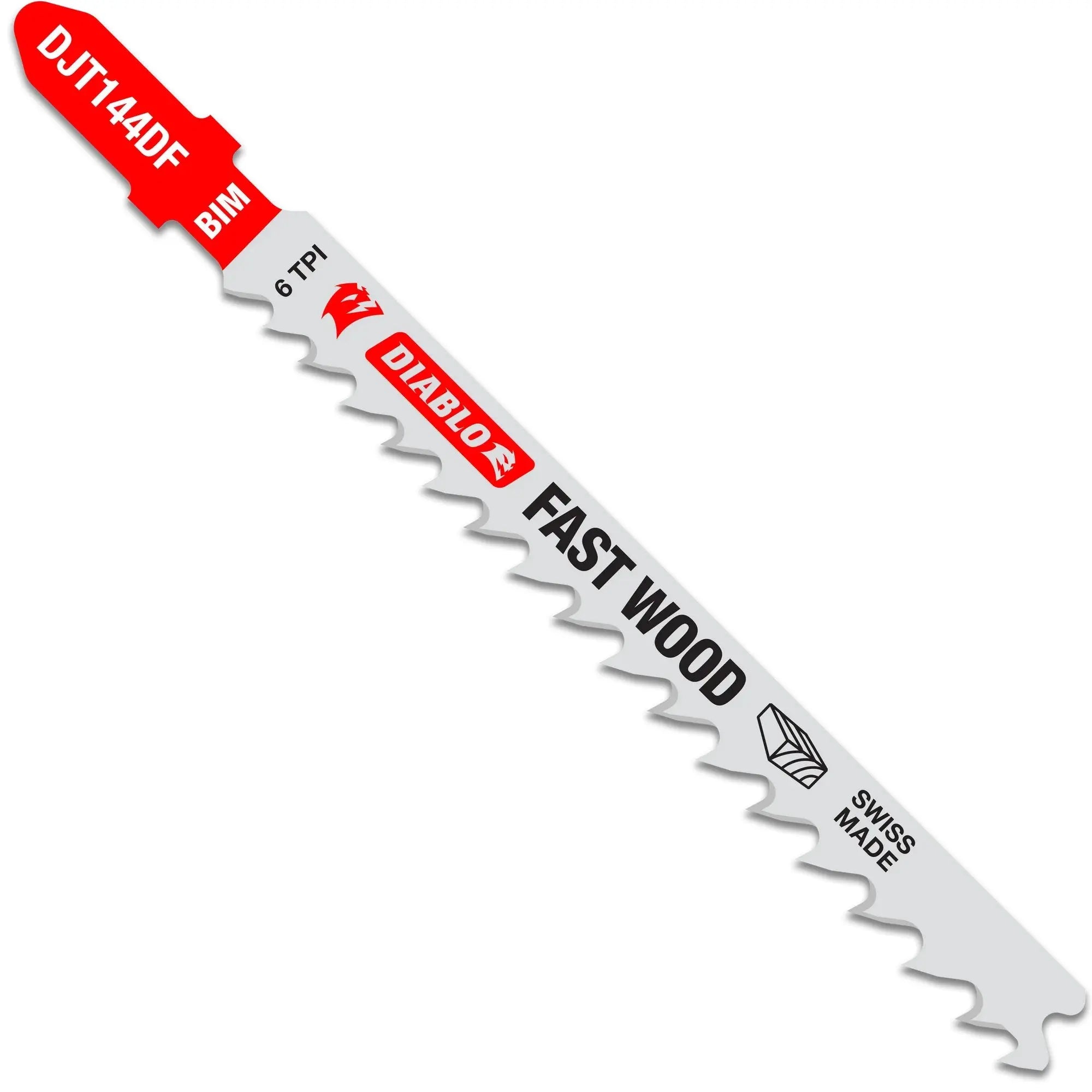 Diablo DJT144DF5 - 4 in. 6 TPI Bi-Metal T-Shank Jig Saw Blades for Fast Wood Cuts - 5 Pack DIABLO
