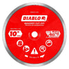 DIABLO DMADC1000 - 10 in. Diamond Continuous Rim Cut-Off Discs for Masonry