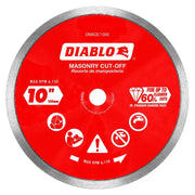 Diablo DMADC1000- 10 in. Diamond Continuous Rim Cut-Off Discs for Masonry DIABLO