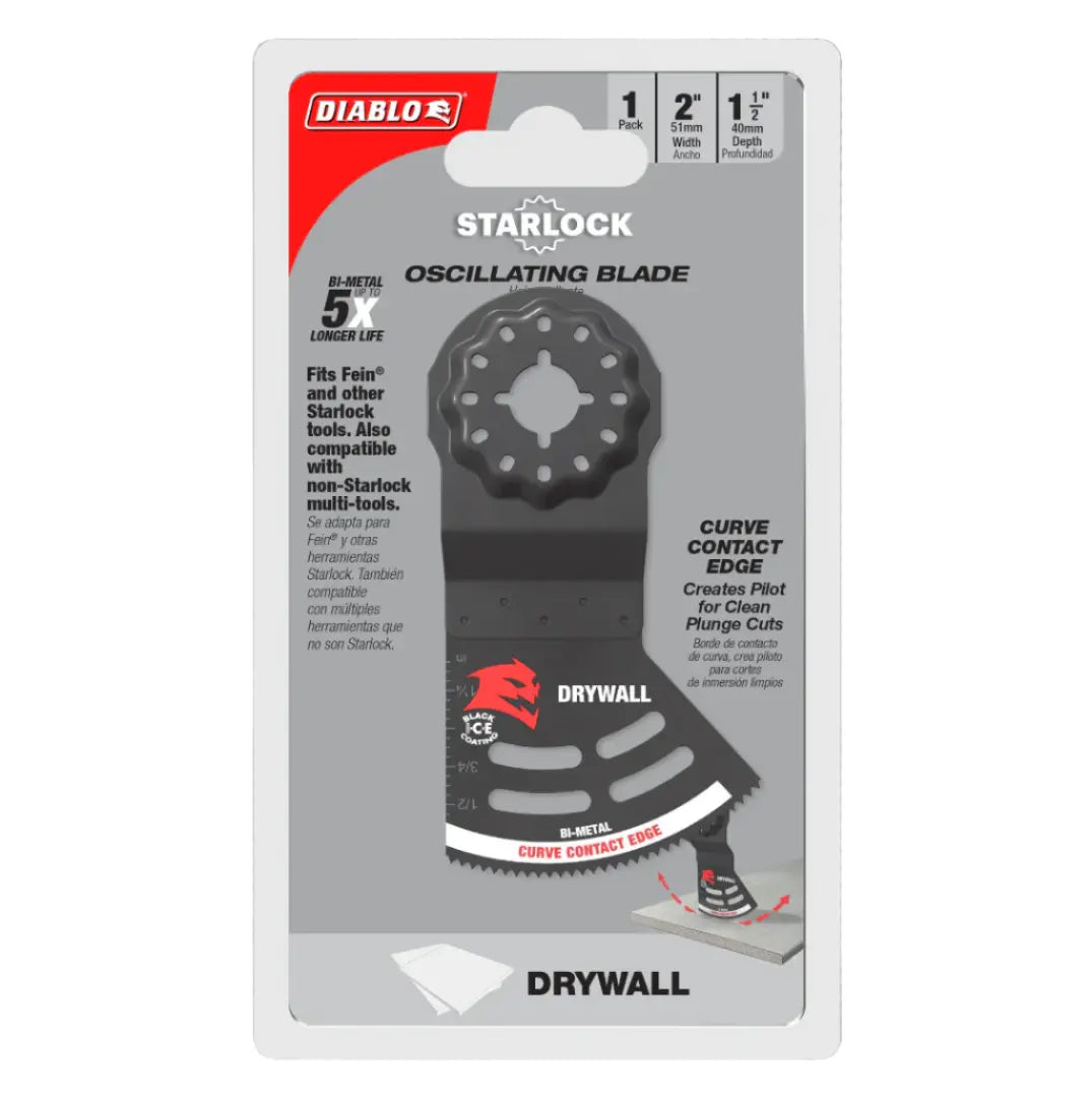 Diablo DOS200RBD - 2 in. Starlock Bi-Metal Oscillating Blade for Drywall DIABLO