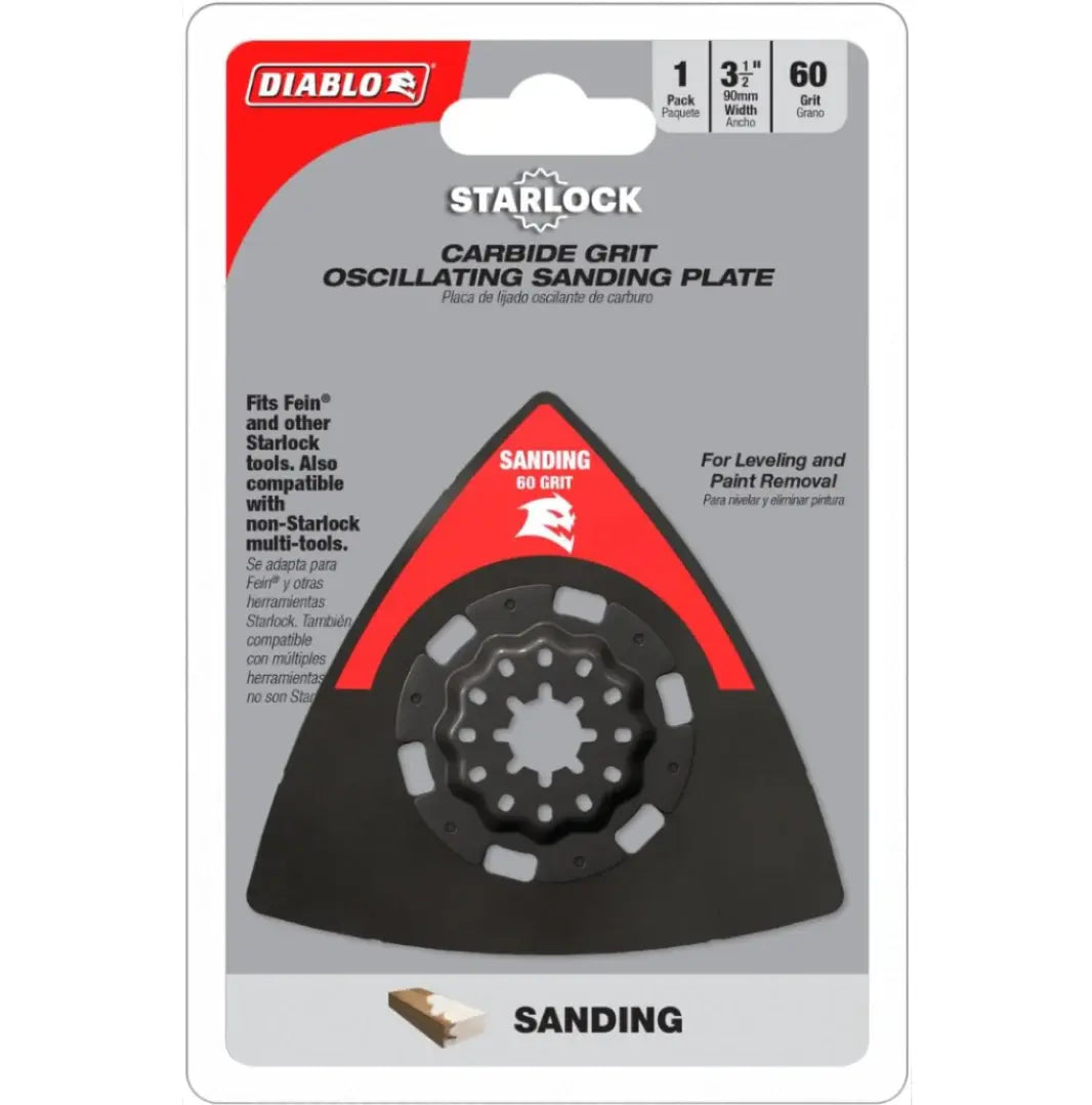 Diablo DOS60CGSP- 3-1/2 in. 60-Grit Starlock Carbide Grit Oscillating Sanding Plate - Wise Line Tools