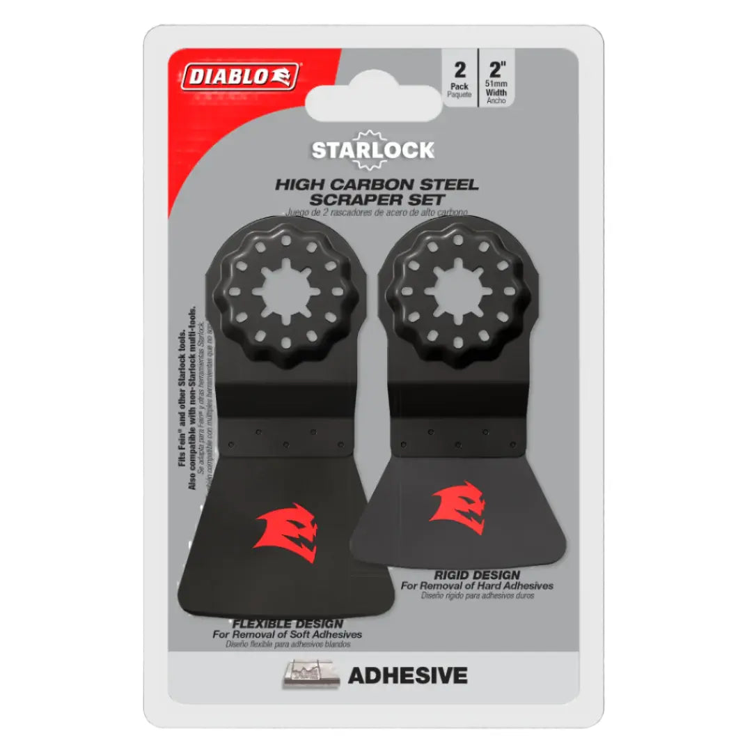 Diablo DOSSCRP2- Starlock High Carbon Steel Oscillating Scraper Set for Adhesive Removal DIABLO