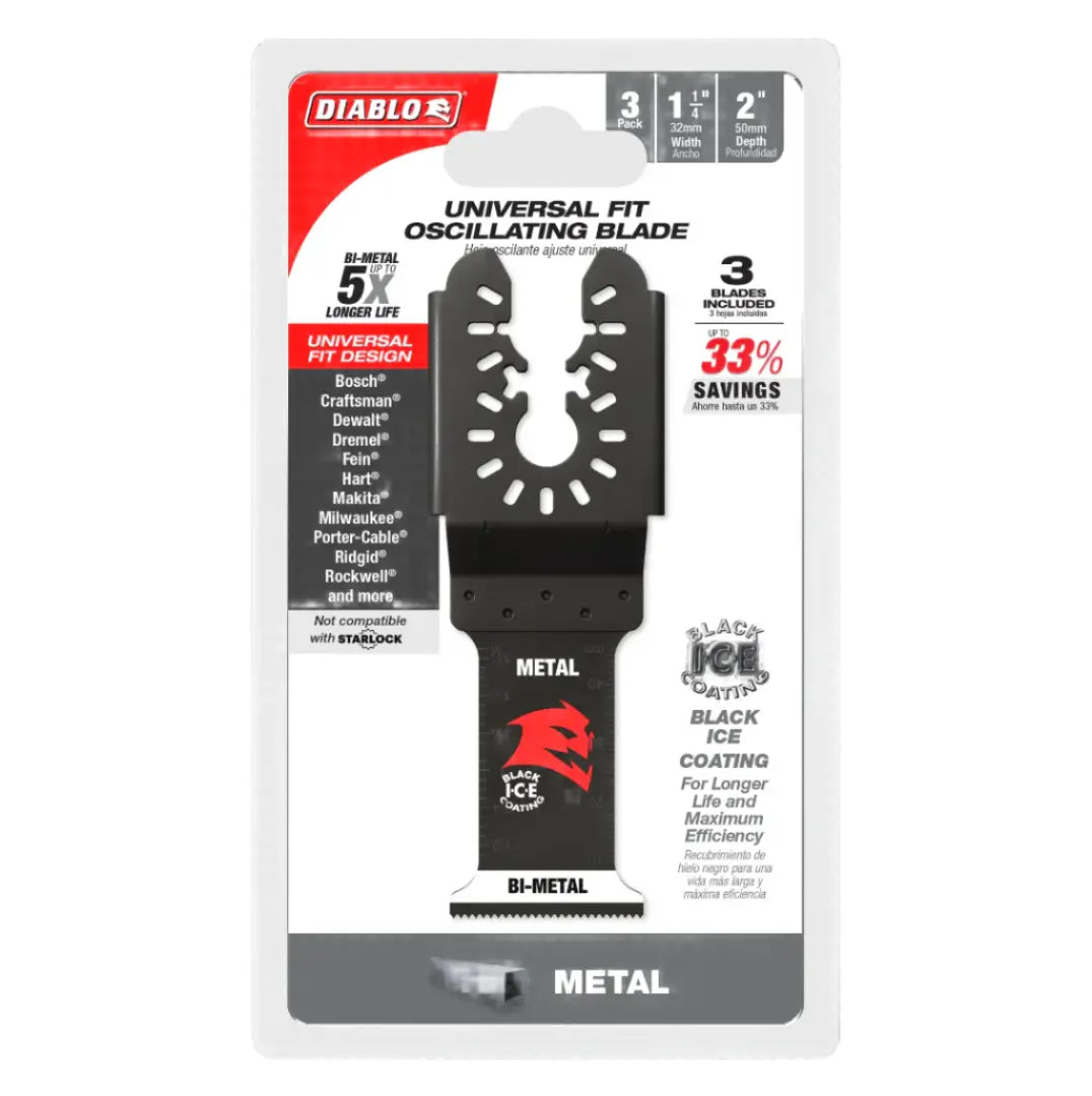 Diablo DOU125BF- 1-1/4 in. Universal Fit Bi-Metal Oscillating Blade for Metal DIABLO