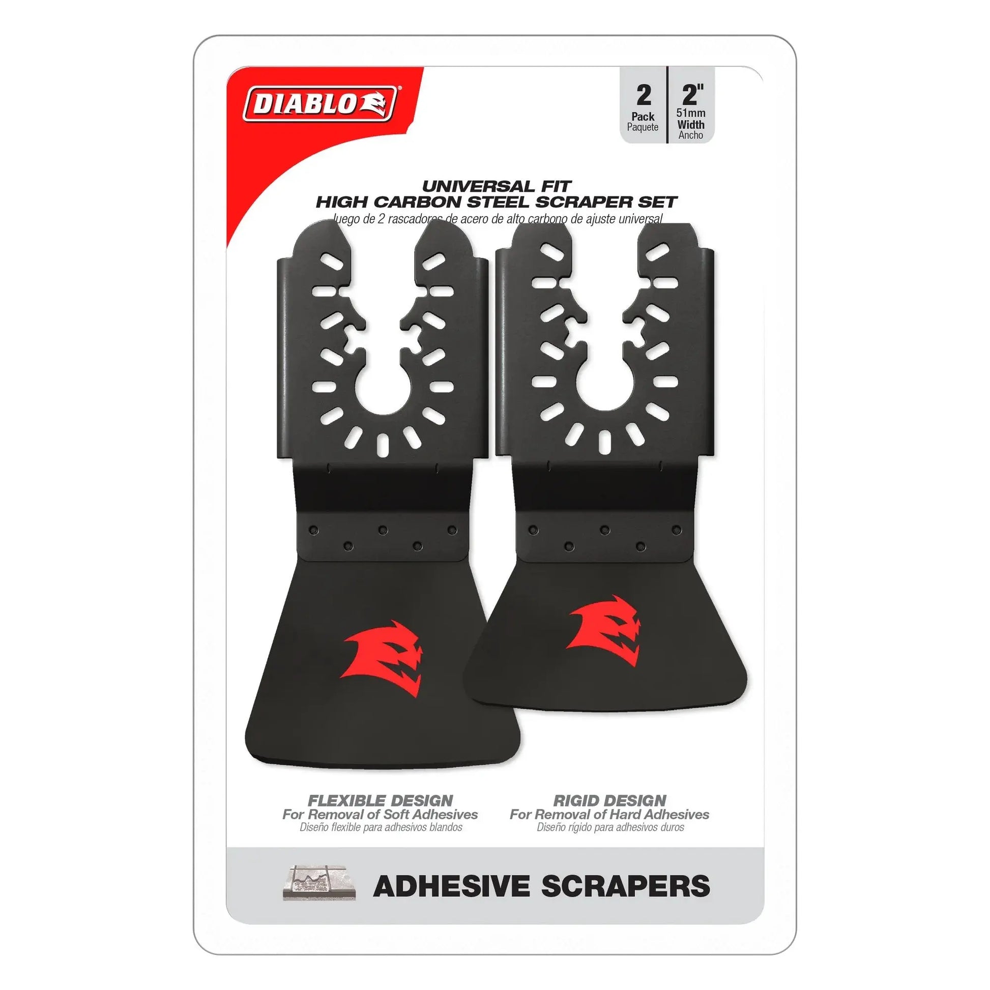 Diablo DOUSCRP2 - Universal Fit High Carbon Steel Oscillating Scraper Set for Adhesive Removal DIABLO
