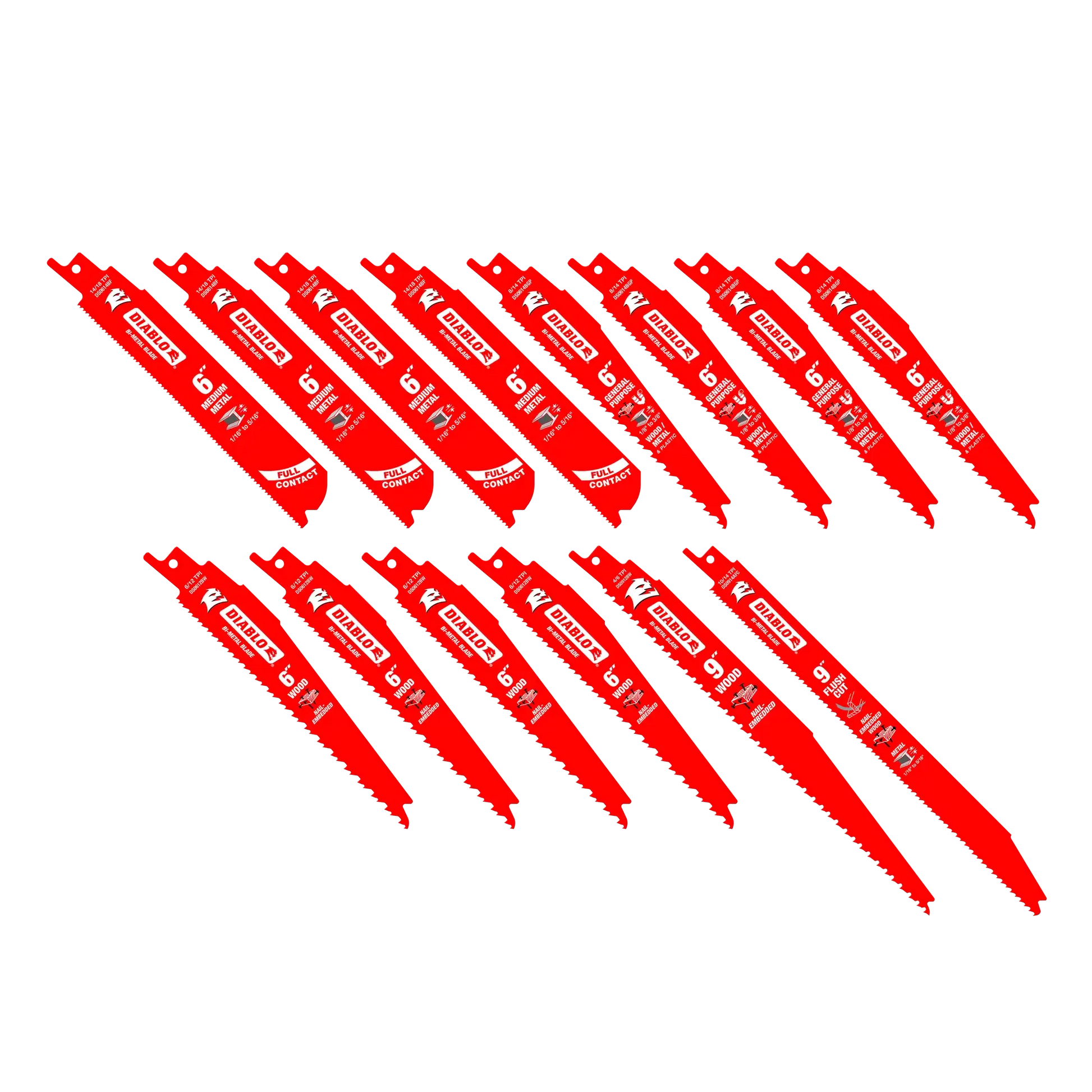 Diablo DS0014SC  -  14pc Bi-Metal Demo Recip Blade Set DIABLO