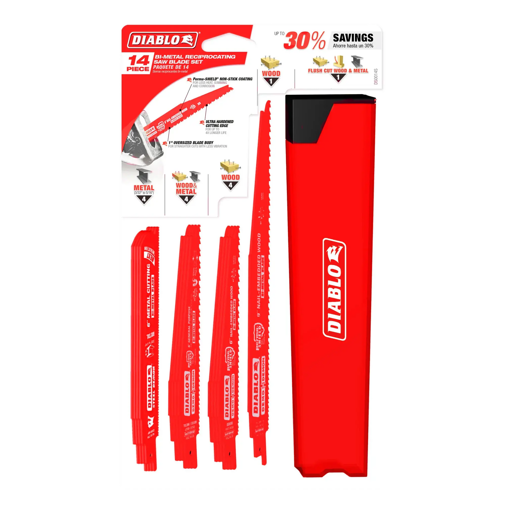 Diablo DS0014SC  -  14pc Bi-Metal Demo Recip Blade Set DIABLO