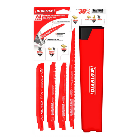 Diablo DS0014SC  -  14pc Bi-Metal Demo Recip Blade Set DIABLO