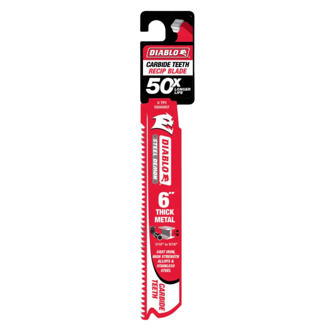Diablo DS0608CF - 6" Carbide Thick Metal Cutting Recip Blade DIABLO