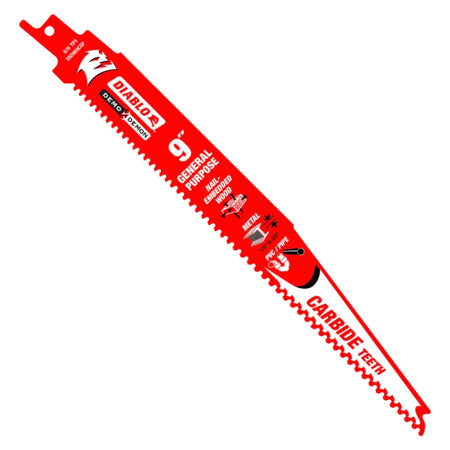 Diablo DS0909CGP3C - 3pk 9" Carbide General Purpose Recip Blade DIABLO