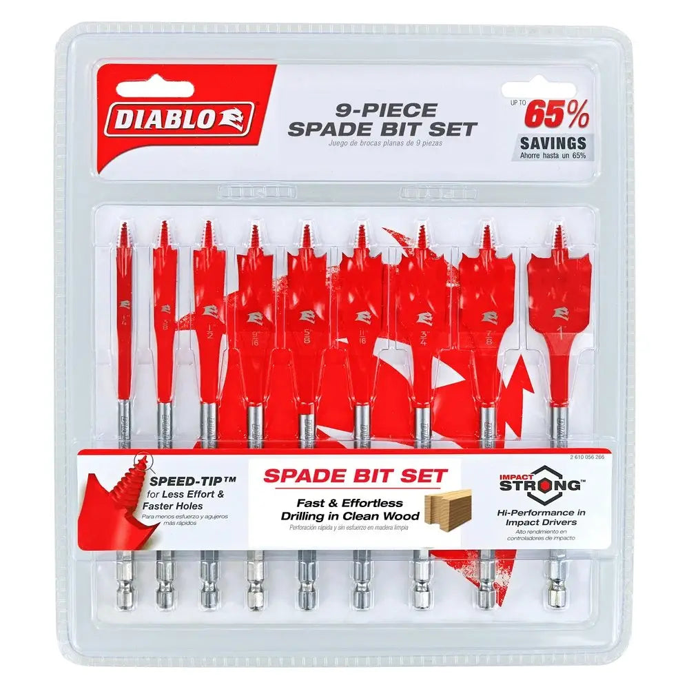 Diablo DSP2930-S9 - 9 pc Spade Bit Set DIABLO