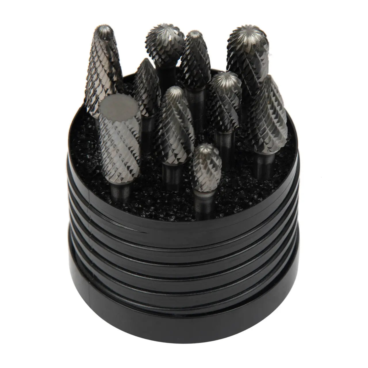 Drillco 70S005DC- 10 Piece Solid Carbide Double Cut Bur #5 Set - Wise Line Tools