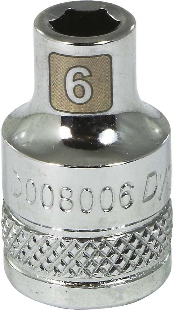 Dynamic D008006 - 3/8" D 6 PT 6MM Chrome Socket DYNAMIC