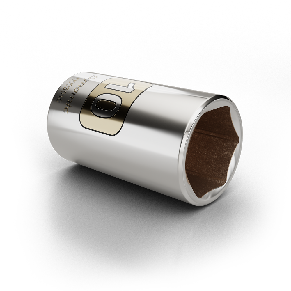 Dynamic D004004  -  1/4 Inch Drive 28 Piece 6 Point SAE & Metric Standard Socket Set - Wise Line Tools