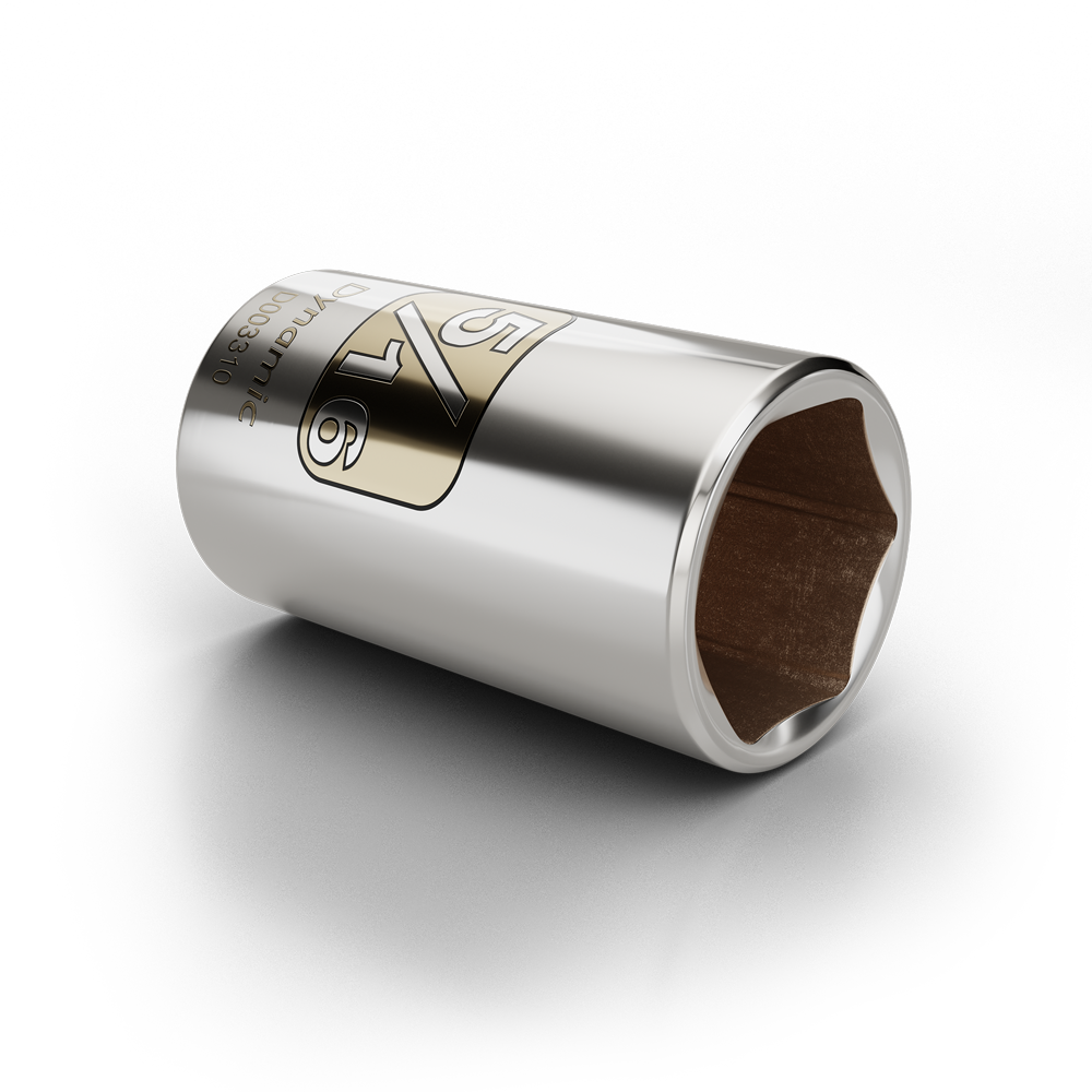 Dynamic D004004  -  1/4 Inch Drive 28 Piece 6 Point SAE & Metric Standard Socket Set - Wise Line Tools