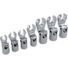 DYNAMIC D010029 - 7 PIECE SAE FLEX HEAD CROW FOOT SOCKET SET