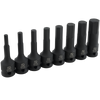 DYNAMIC D018102 - 8 PC 1/2'' DRIVE SAE HEX BIT IMPACT SOCKET SET