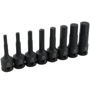 Dynamic D018103  -  8 PIECE METRIC HEX BIT IMPACT SOCKET SET 1/2'' - Wise Line Tools