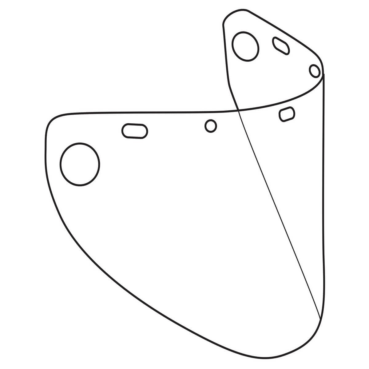 Dynamic Safety EP919PF40 -  FORMED VISOR 9.5X20 POLY 0.040 DYNAMIC SAFETY