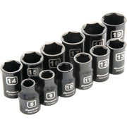 Dynamic GT-D010022  -  12 PIECE 6 POINT STANDARD METRIC IMPACT SOCKET SET - Wise Line Tools